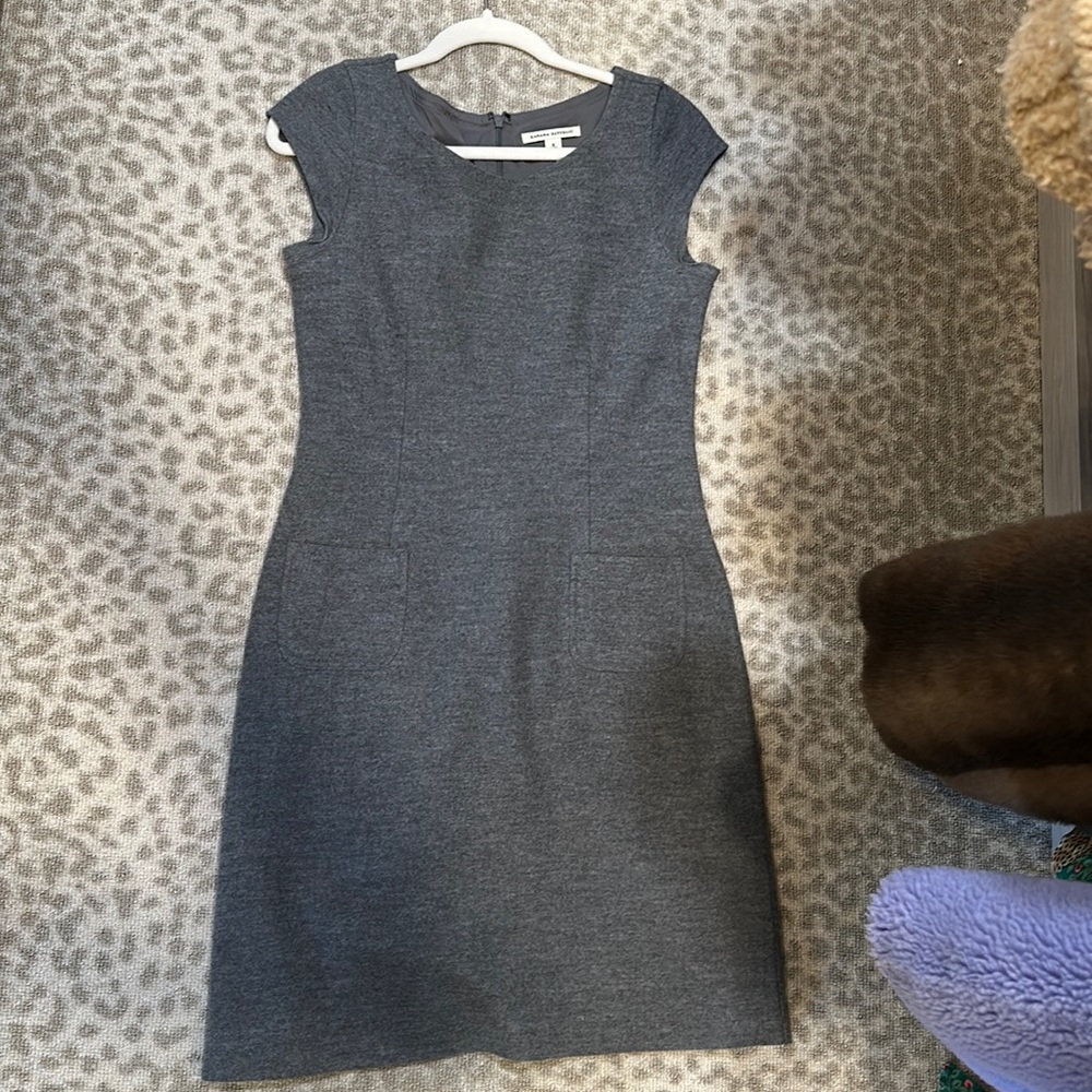 Banana Republic gray wool shift dress